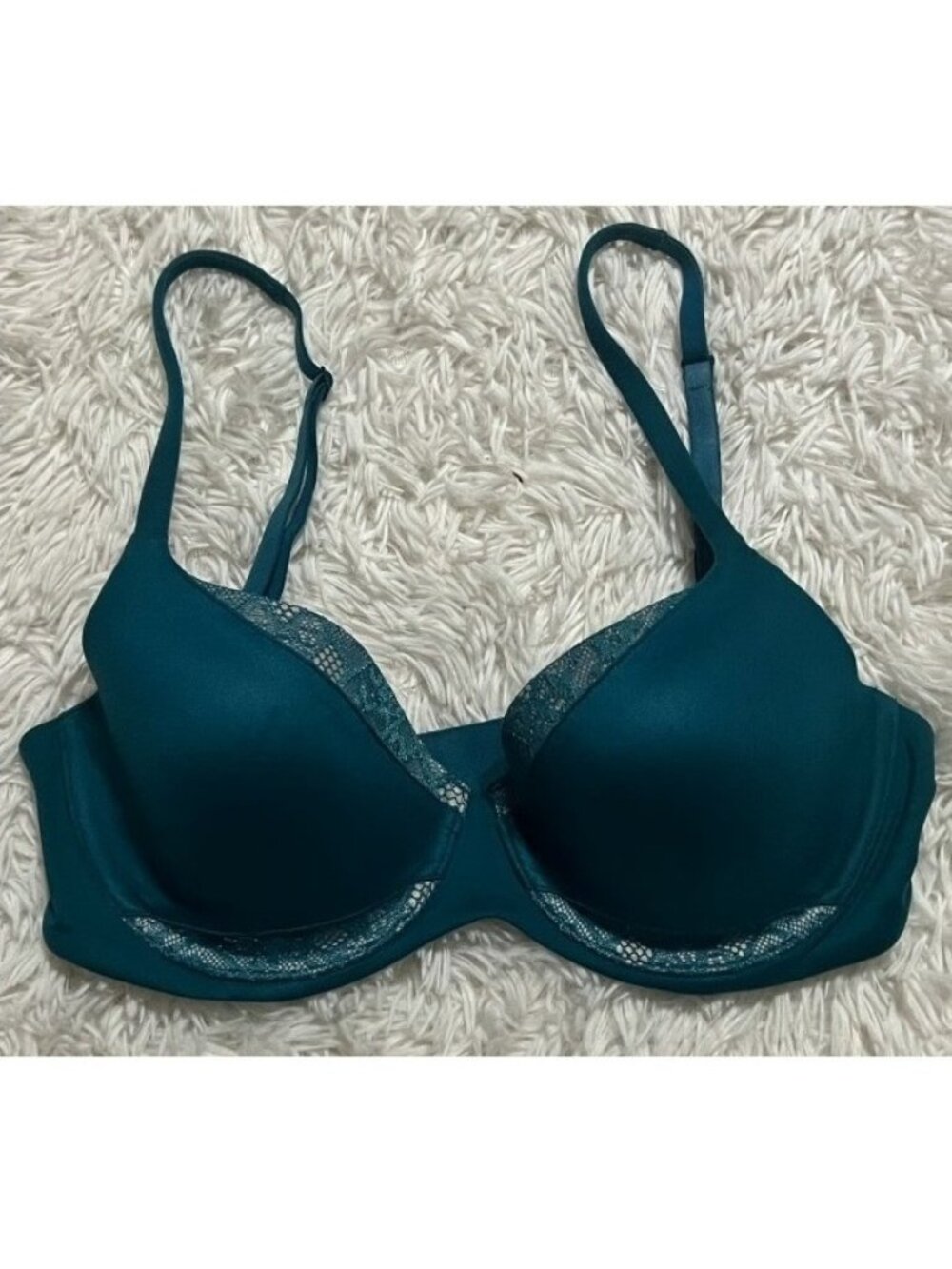 Victoria's Secret Body by Victoria Lined Demi Bra, Teal, 32D